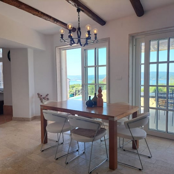 Das Wohnzimmer, Villa Belvedere, Villa Belvedere - Ferienhaus mit Meerblick in Kroatien - Crikvenica Crikvenica
